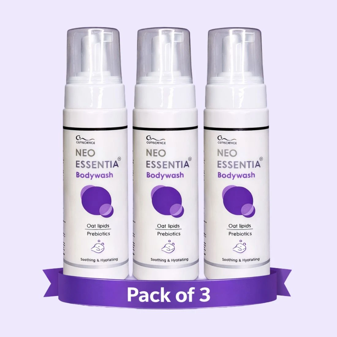 Cutiscience Neo Essentia Bodywash – Pack of 3 | Oat Lipids & Prebiotics | Soothi
